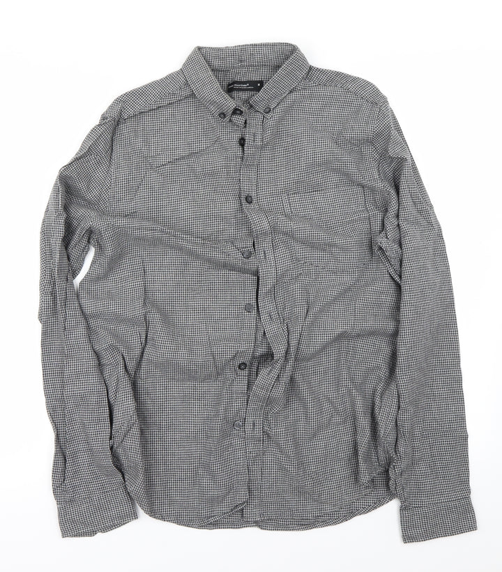 Cedar Wood State Mens Grey    Button-Up Size M