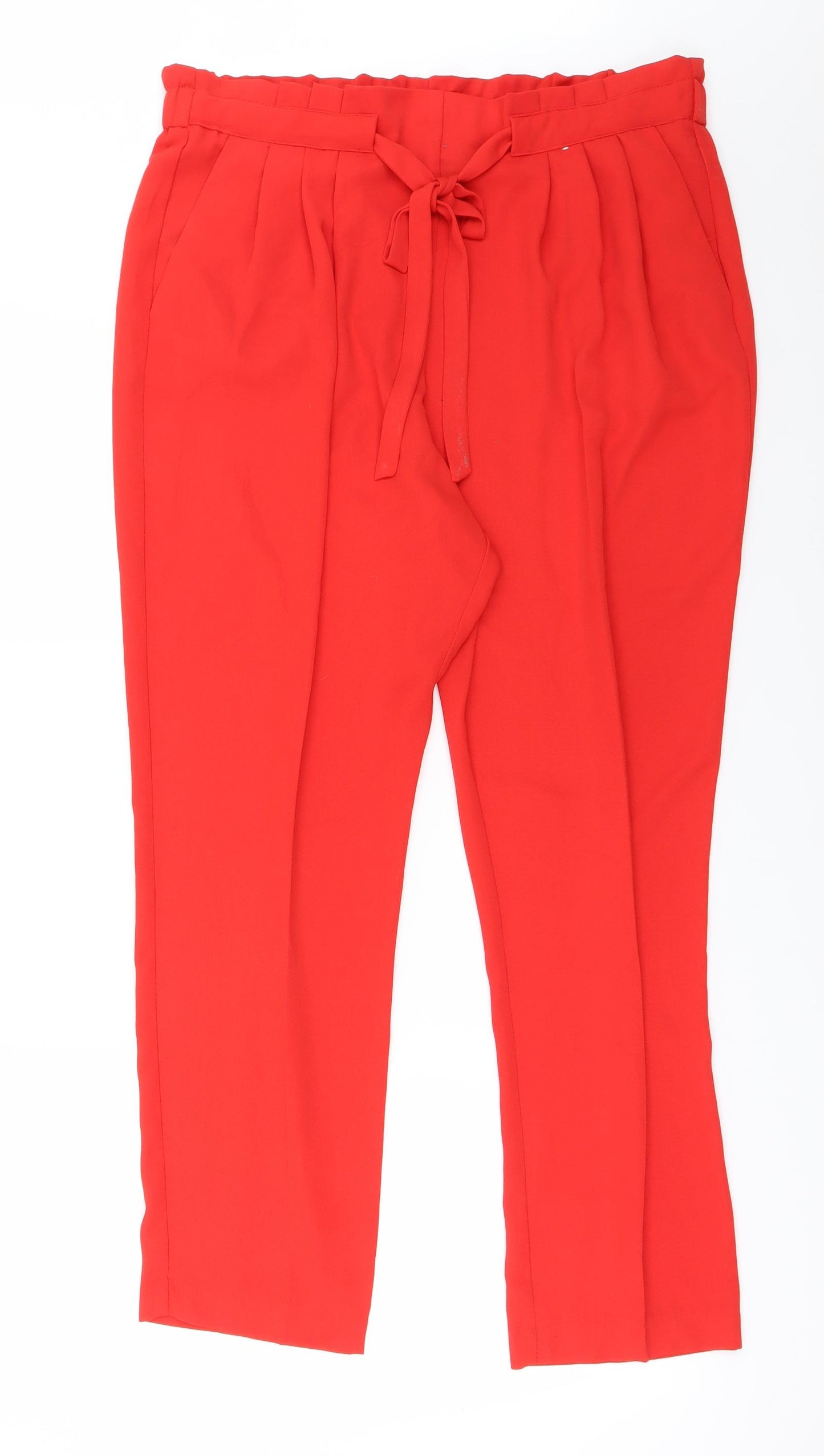 Primark Womens Red   Trousers  Size 16 L24 in
