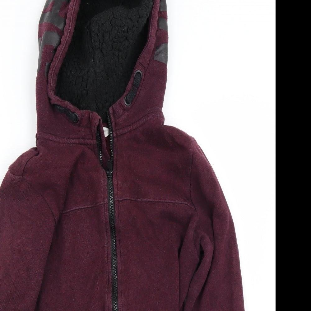 H&M Boys Red   Full Zip Hoodie Size 11-12 Years