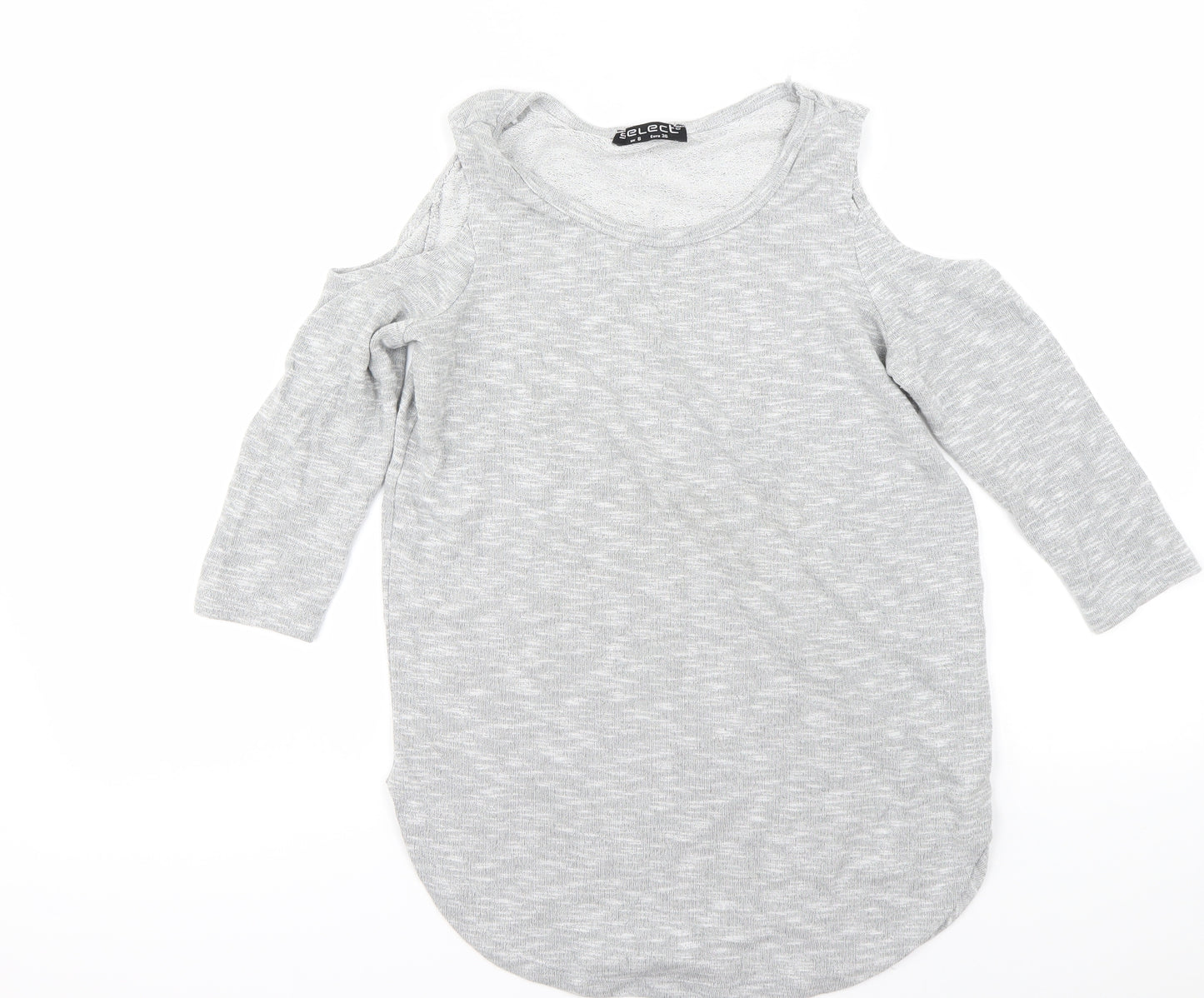 Select Womens Grey   Basic T-Shirt Size 8