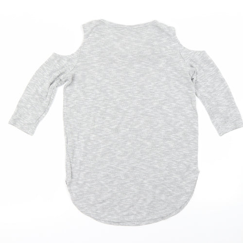 Select Womens Grey   Basic T-Shirt Size 8