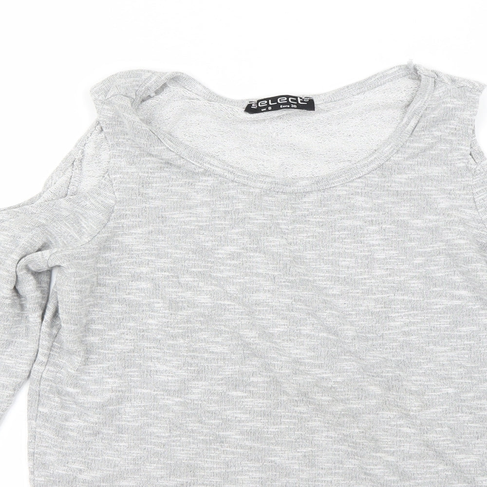 Select Womens Grey   Basic T-Shirt Size 8