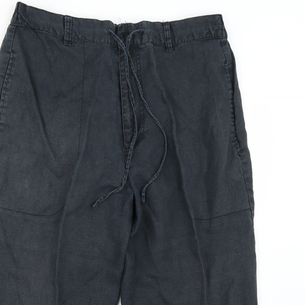 Easy Mens Blue   Cropped Trousers Size 36 L20 in