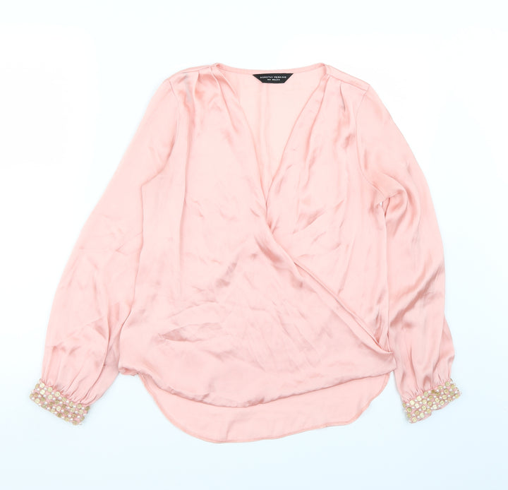 Dorothy Perkins Womens Pink Basic Blouse Size 8
