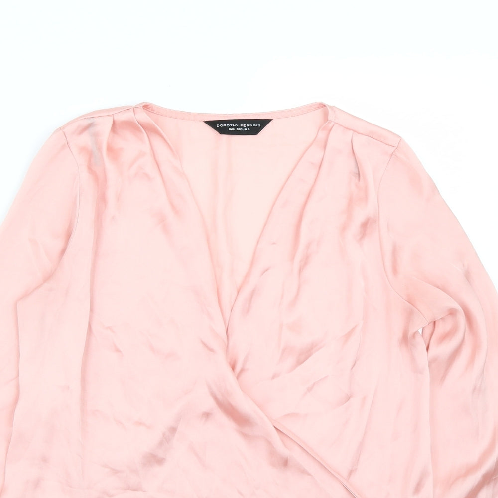 Dorothy Perkins Womens Pink   Basic Blouse Size 8
