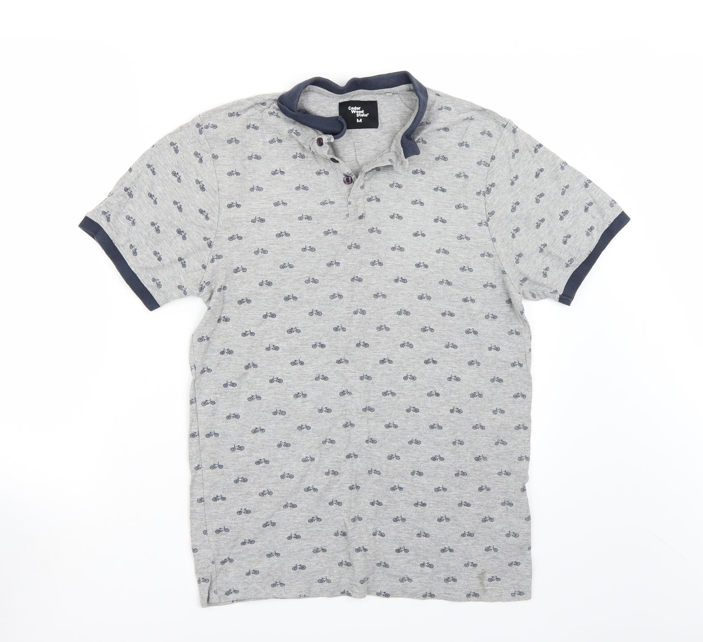 Cedar Wood State Mens Grey    T-Shirt Size M