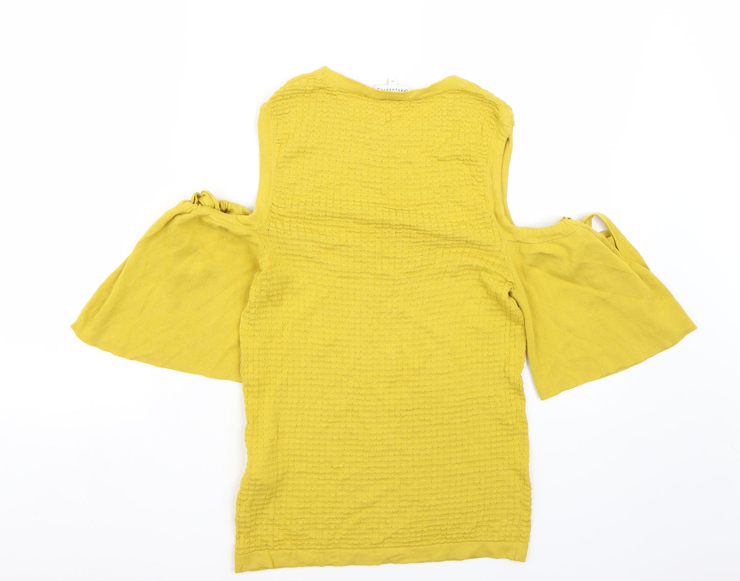 Warehouse Womens Yellow   Basic T-Shirt Size 10