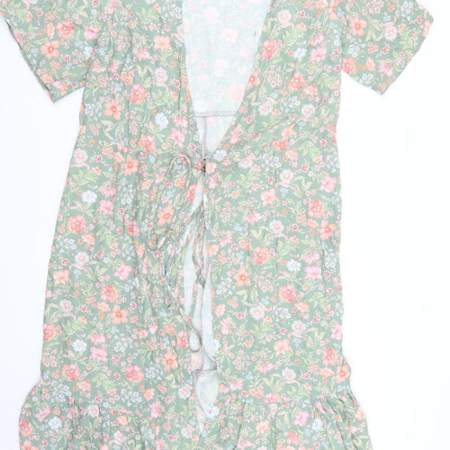 Newlook Womens Green Floral  A-Line  Size 12