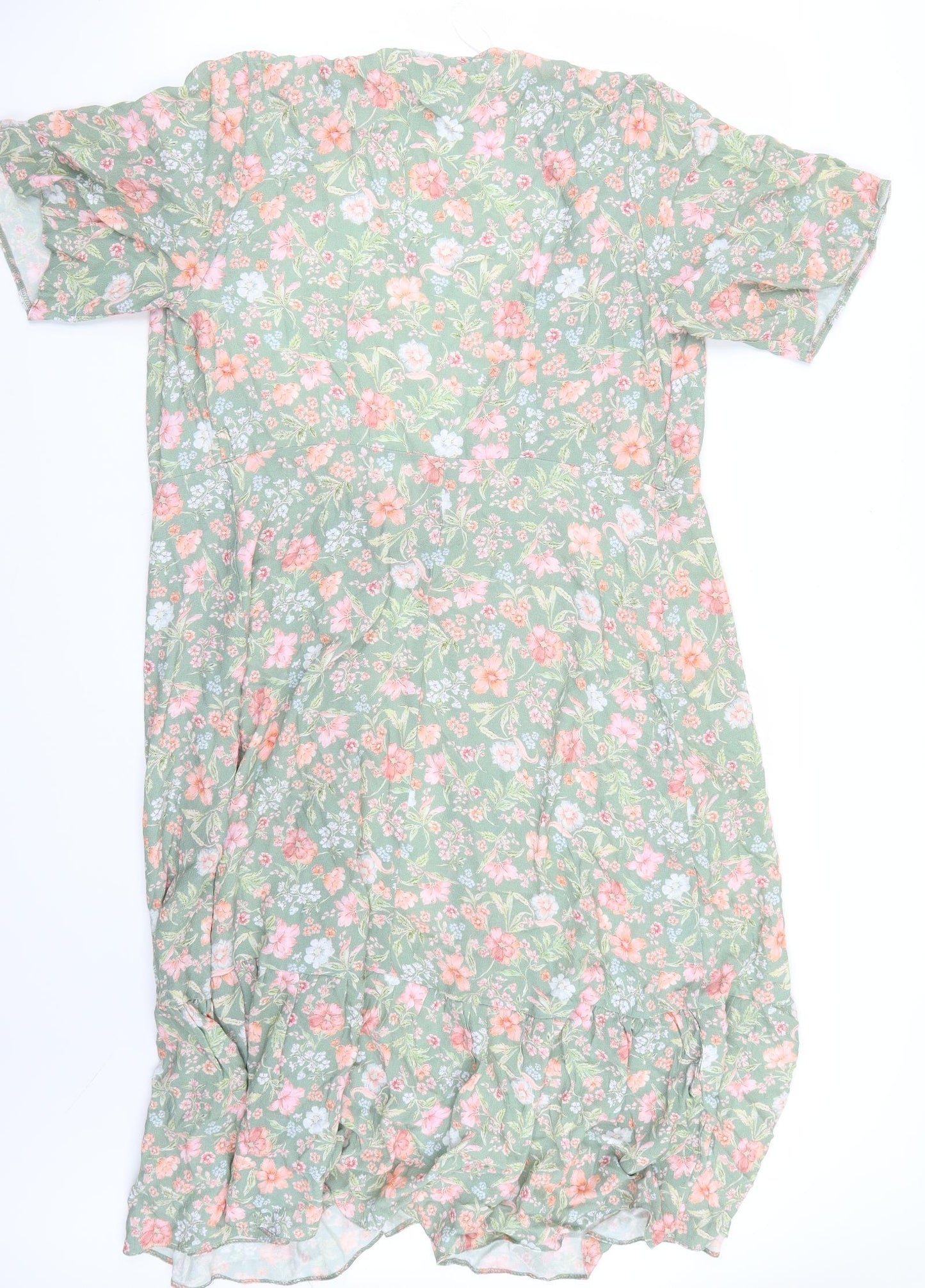 Newlook Womens Green Floral  A-Line  Size 12