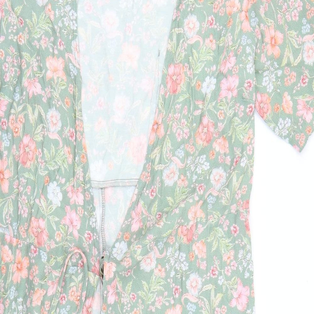 Newlook Womens Green Floral  A-Line  Size 12