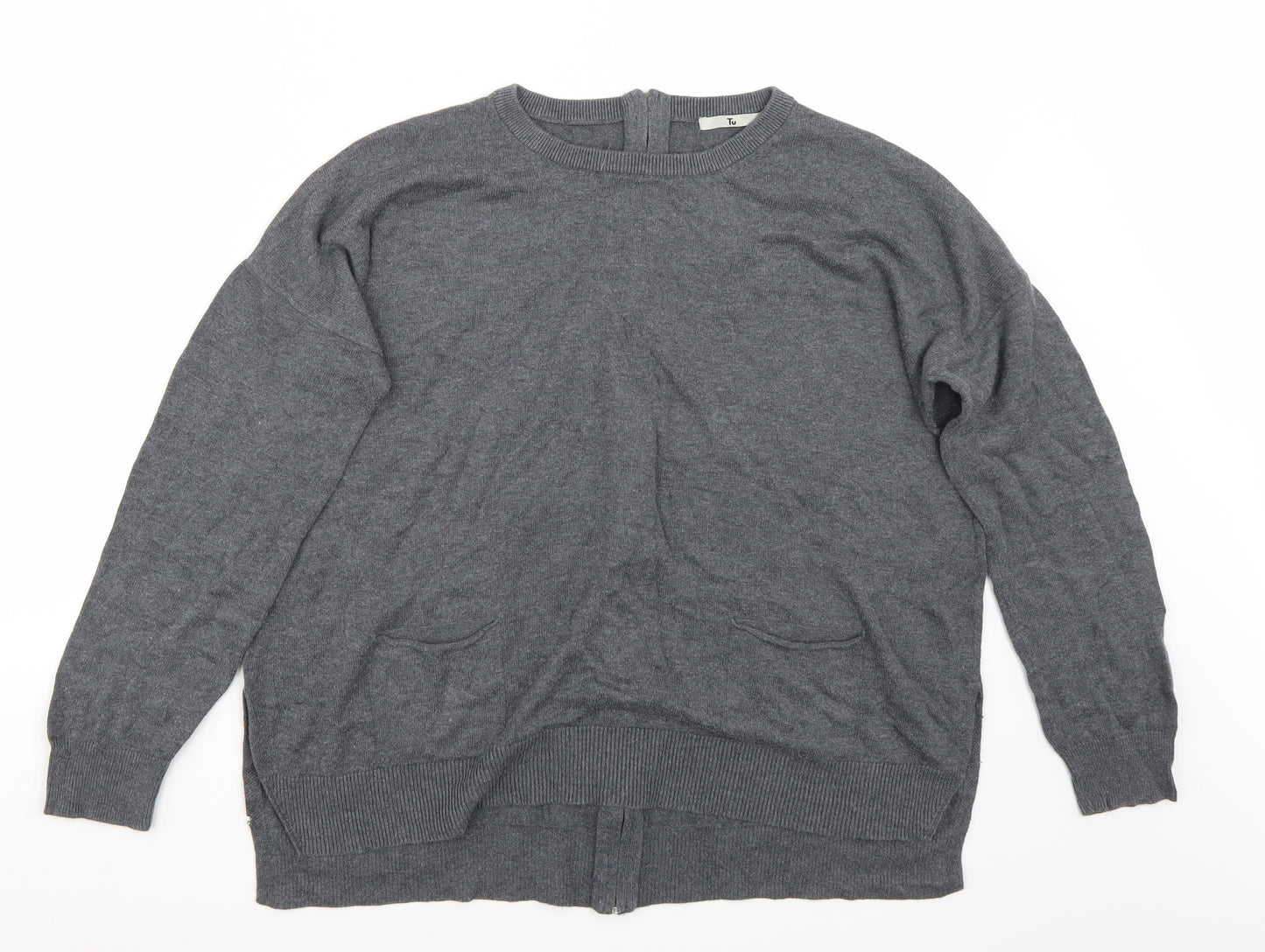 TU Womens Grey   Pullover Jumper Size 12