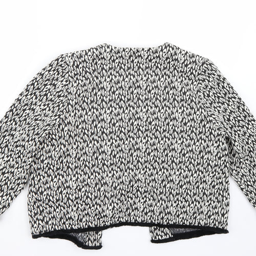 Marks and Spencer Womens Black Animal Print  Jacket Blazer Size 16