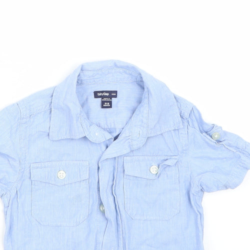 Gap Baby Blue  Rayon Basic Button-Up Size 12-18 Months