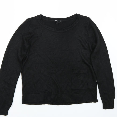 H&M Womens Black   Pullover Jumper Size M