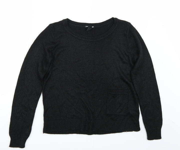 H&M Womens Black Pullover Jumper Size M