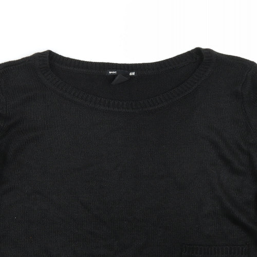 H&M Womens Black   Pullover Jumper Size M