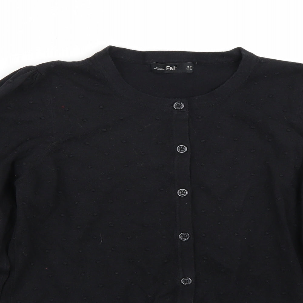 F&F Womens Black   Cardigan Jumper Size 10