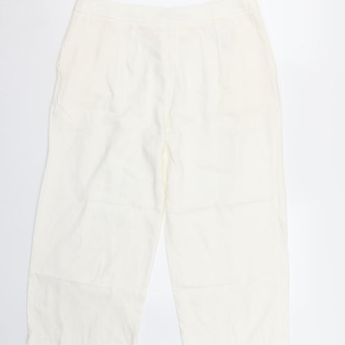 NEXT Womens White   Trousers  Size 12 L23 in