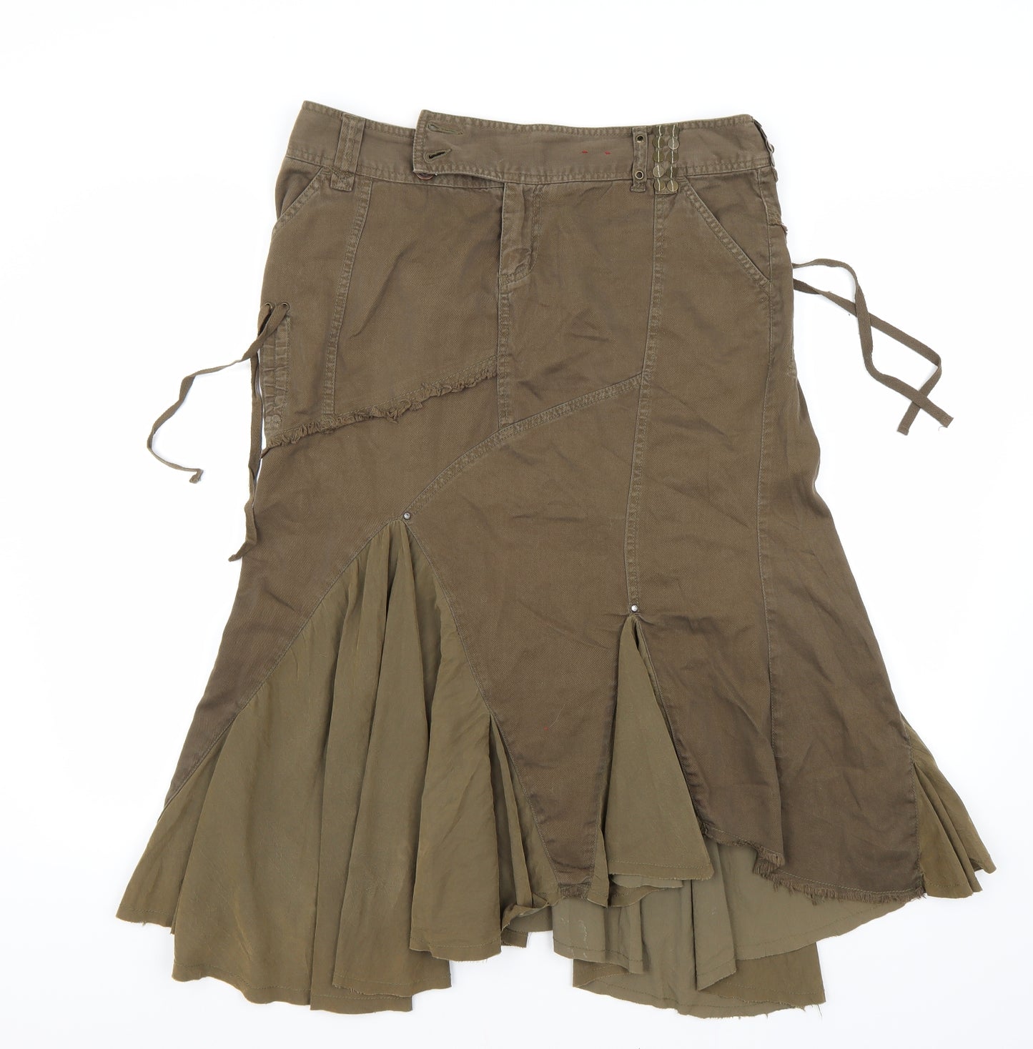 Riverisland Womens Green   A-Line Skirt Size 12