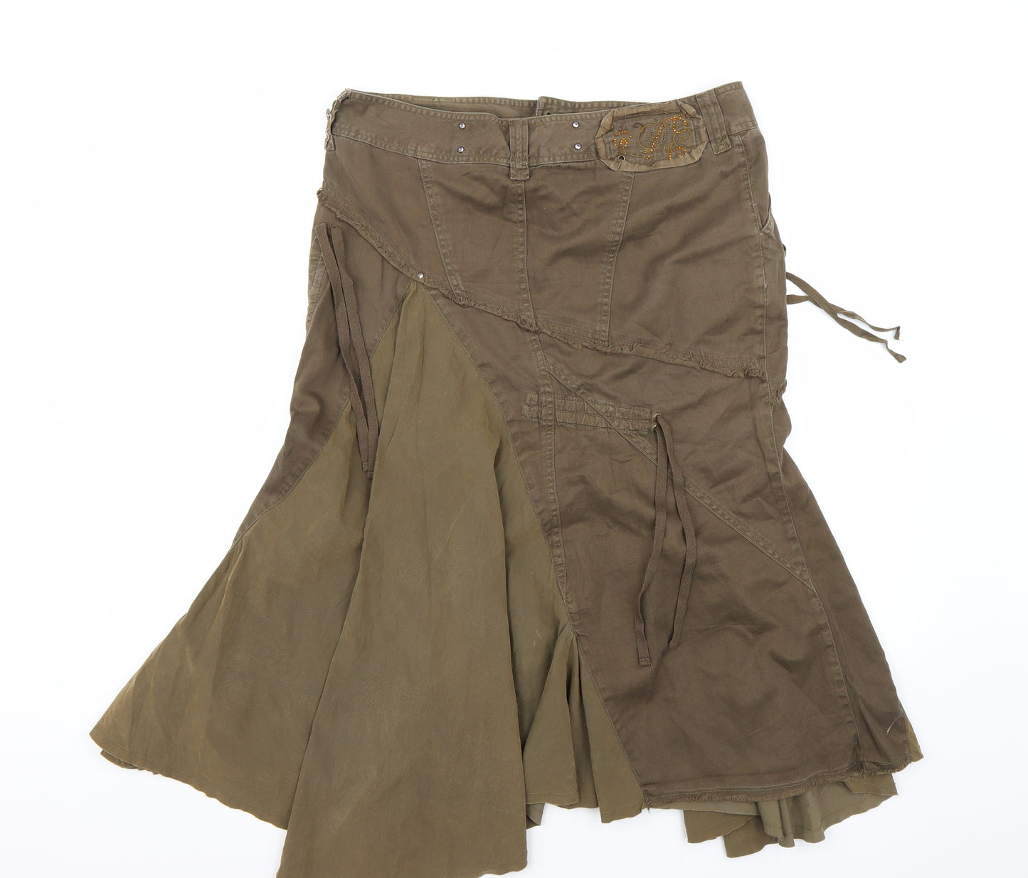Riverisland Womens Green   A-Line Skirt Size 12