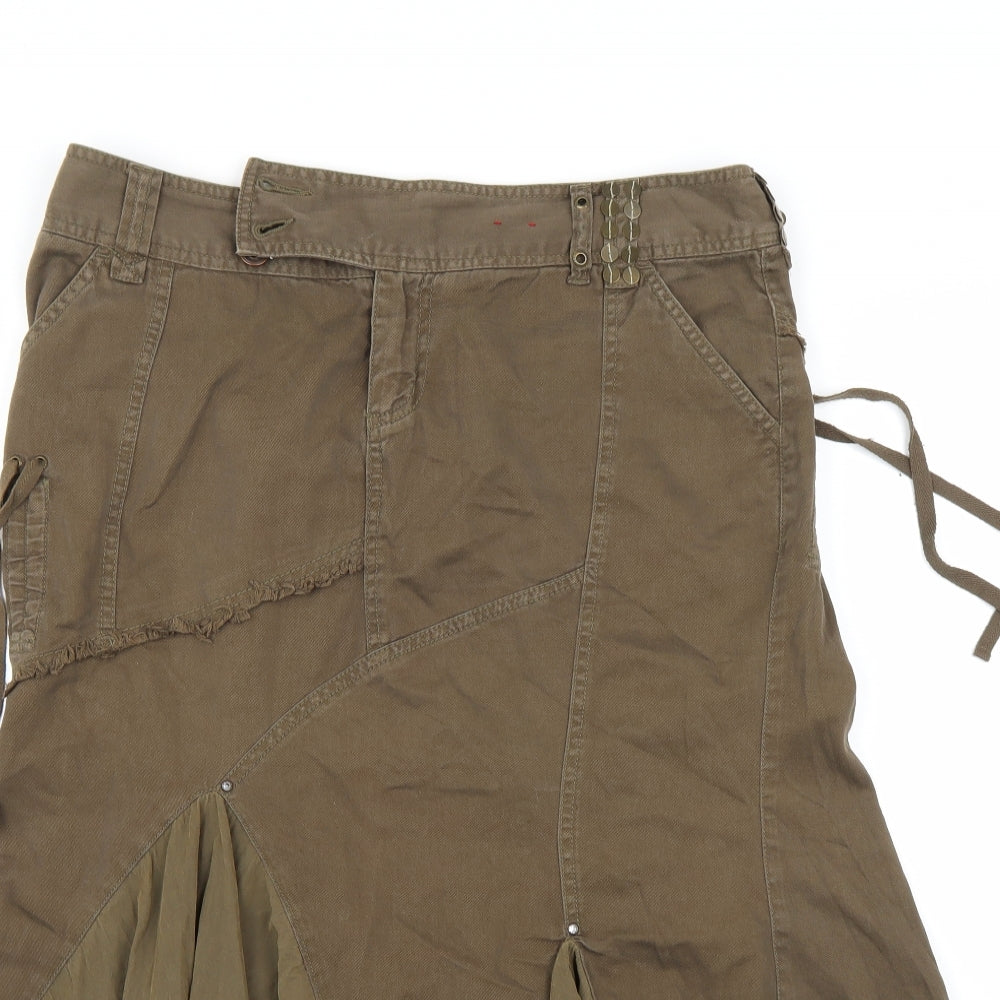 Riverisland Womens Green   A-Line Skirt Size 12