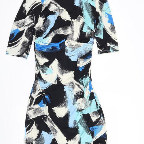 Sangria Womens Black Geometric  Bodycon  Size 12