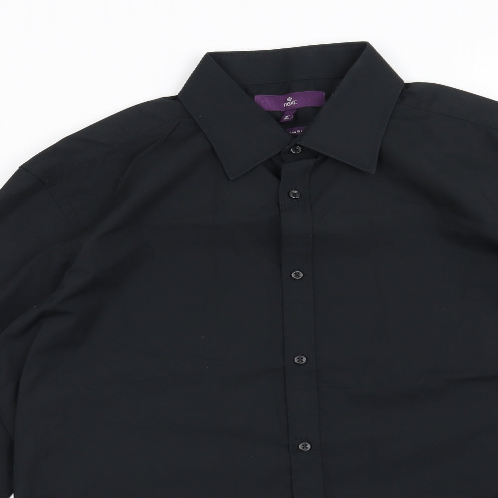 NEXT Mens Black    Dress Shirt Size 16