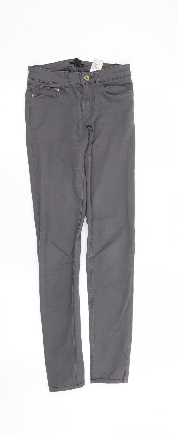H&M Womens Grey Straight Jeans Size 4 L30 in