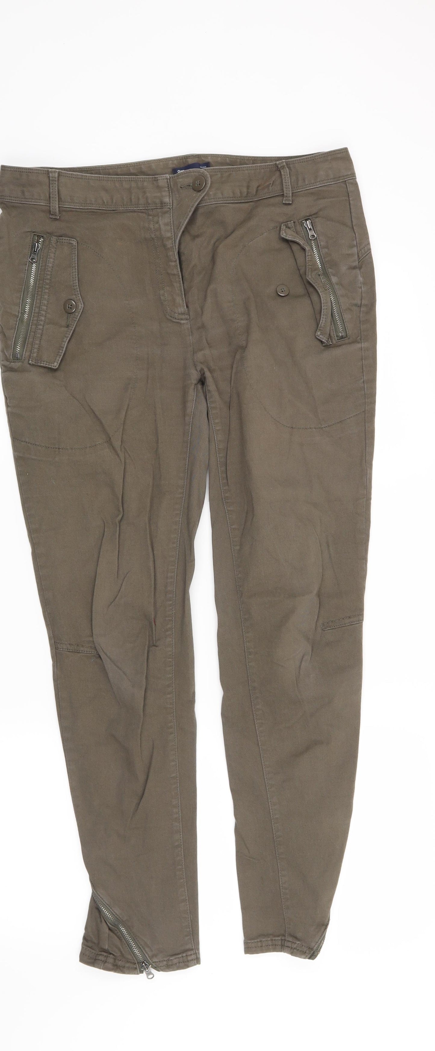 Gap Womens Green   Skinny Jeans Size 14 L28 in