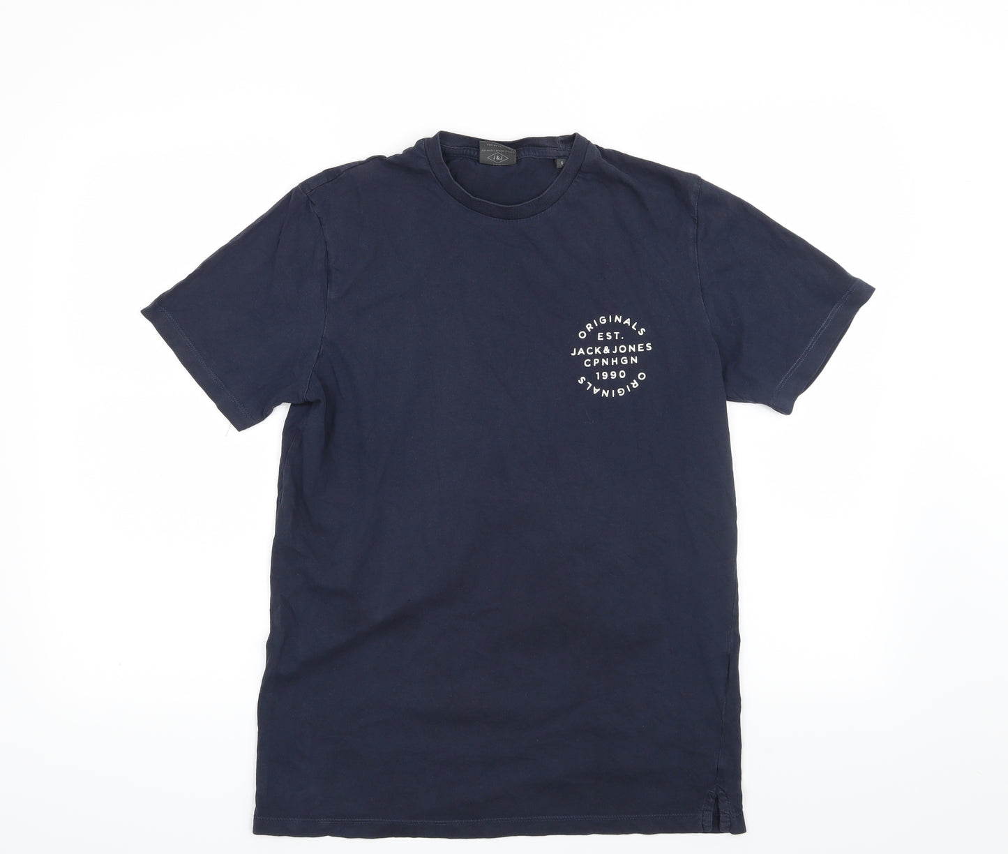 JACK & JONES Mens Blue    T-Shirt Size S