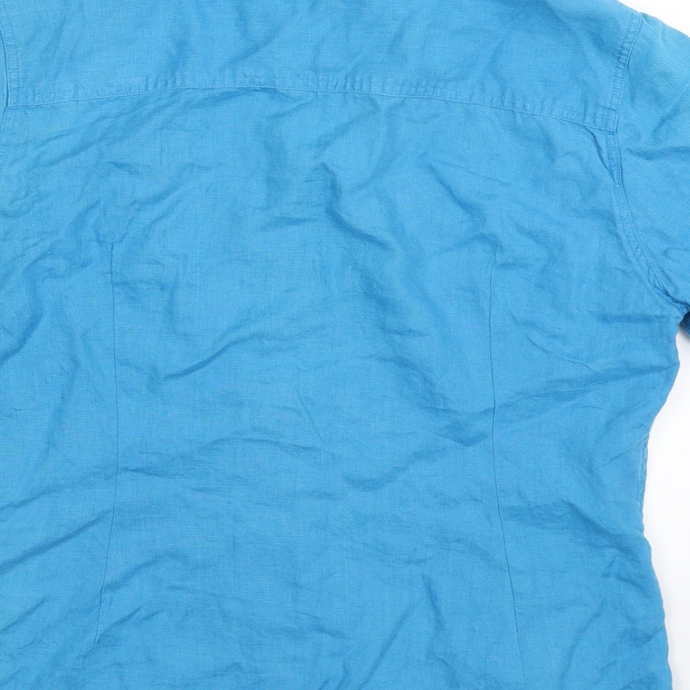 NICOLE FARHI Mens Blue    Button-Up Size XL