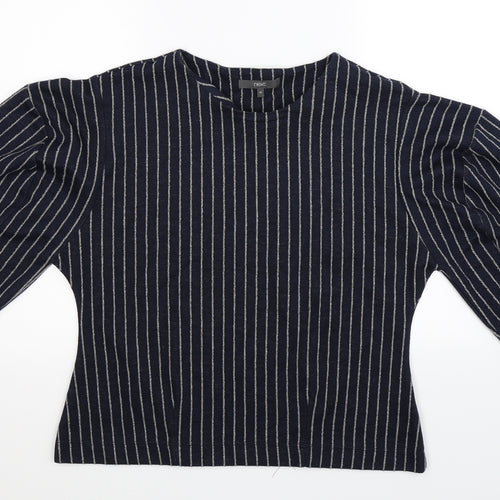 NEXT Womens Blue Striped  Pullover Sweatshirt Size 18