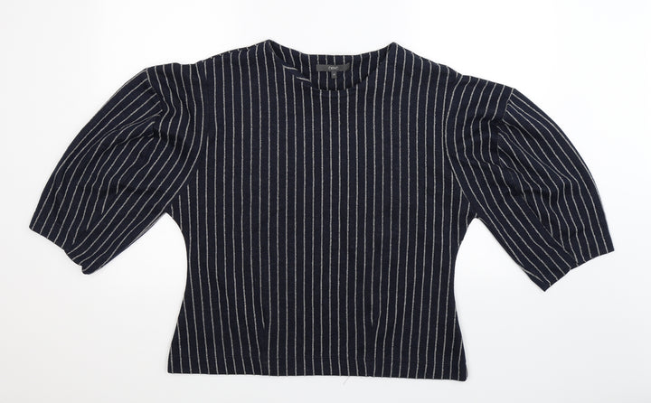 NEXT Womens Blue Striped  Pullover Sweatshirt Size 18