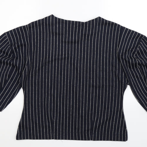 NEXT Womens Blue Striped  Pullover Sweatshirt Size 18