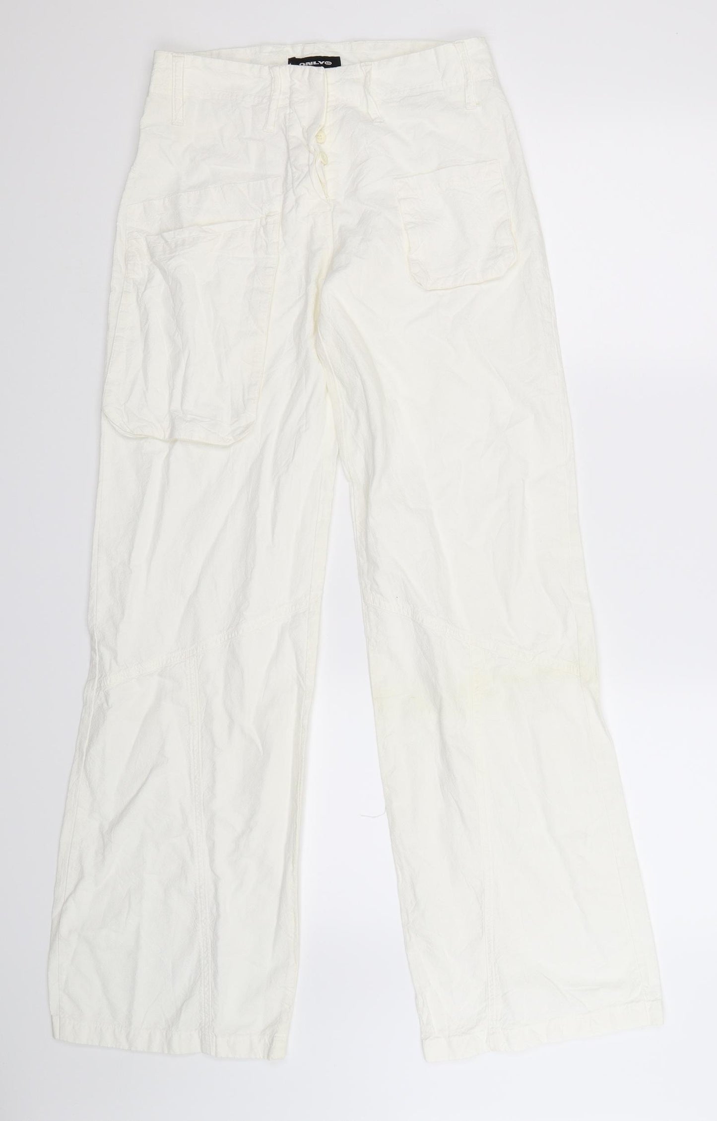 Only Womens White   Trousers  Size 26 in L31 in