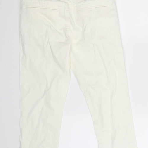 TISSAIA Womens White  Denim Cropped Jeans Size 28 in L21 in