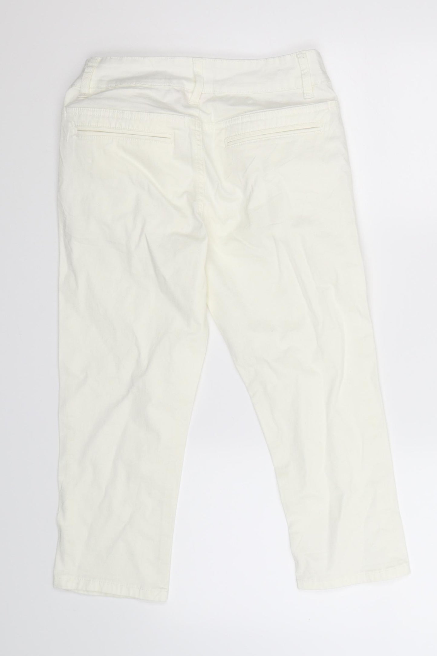 TISSAIA Womens White  Denim Cropped Jeans Size 28 in L21 in