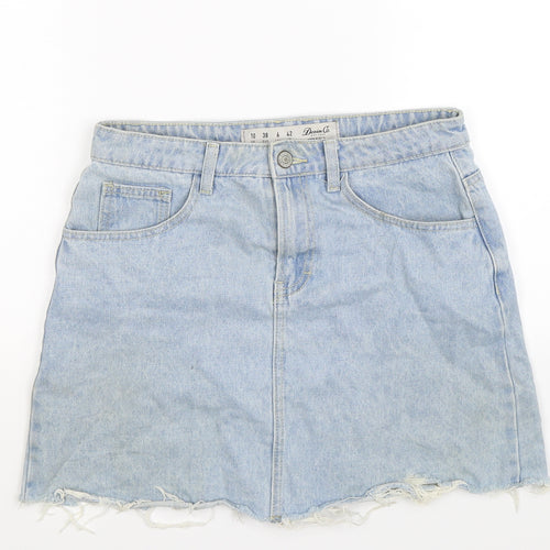 Denim Co Womens Blue  Denim A-Line Skirt Size 10