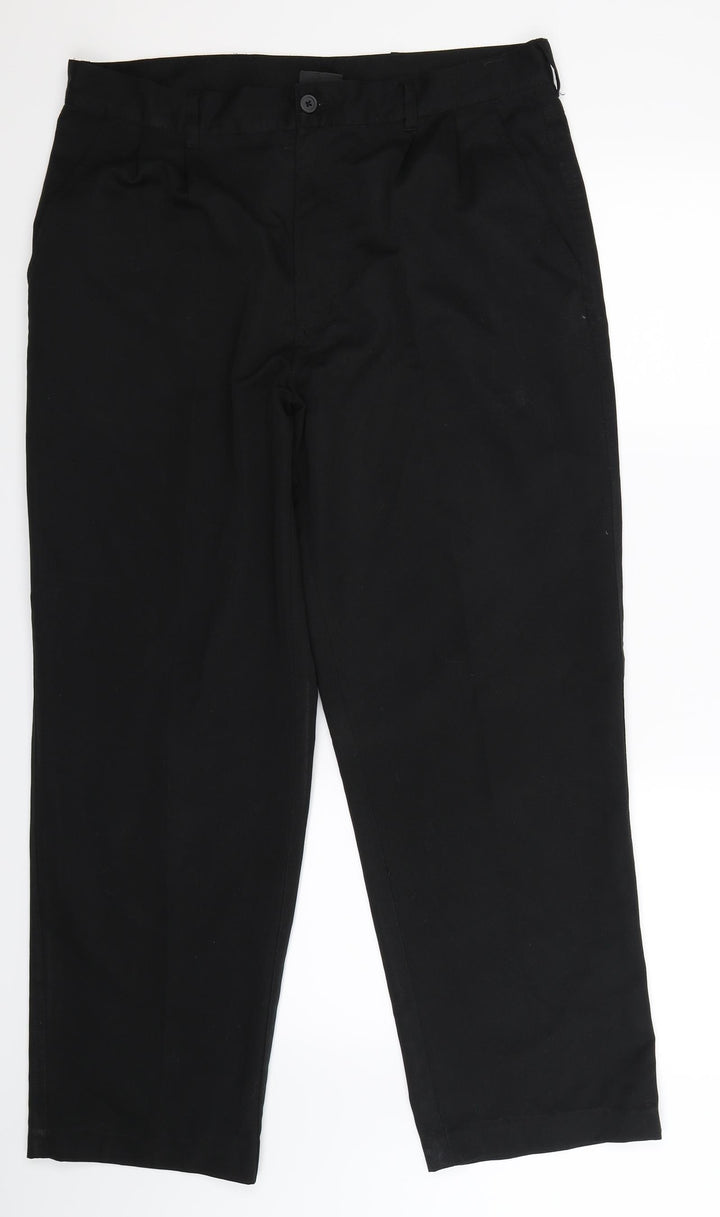 Dunlop Mens Black Trousers Size 36 L29 in