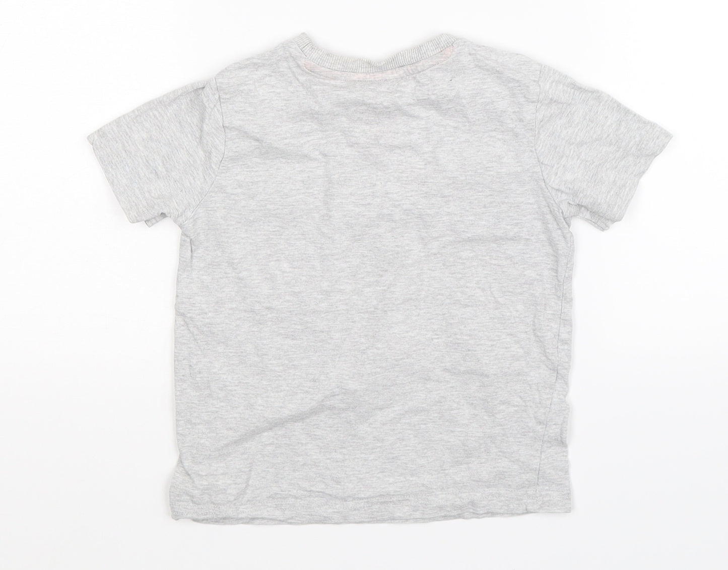 Preworn Boys Grey   Basic T-Shirt Size 3-4 Years