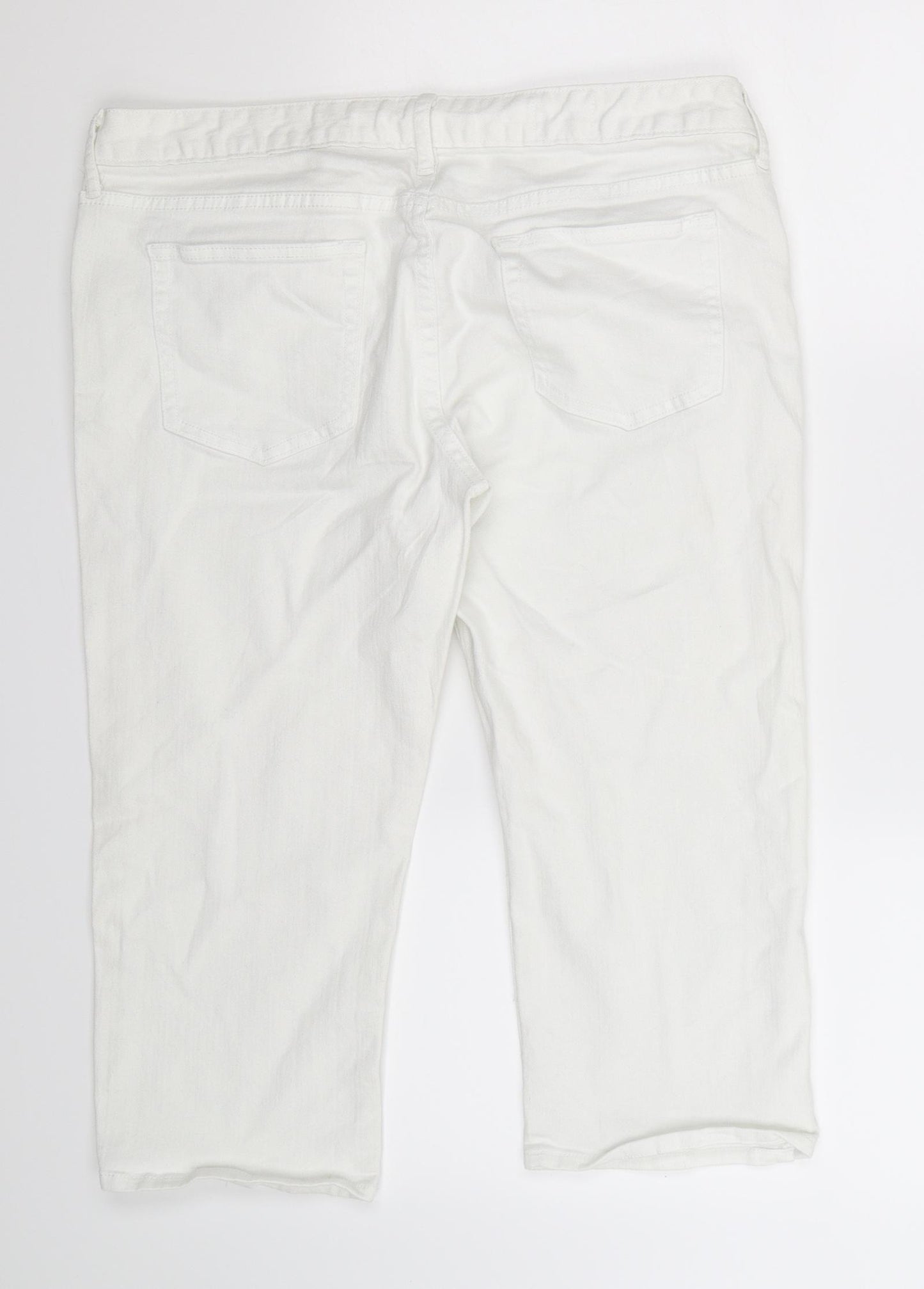 Gap Womens White  Denim Cropped Jeans Size 16 L20 in
