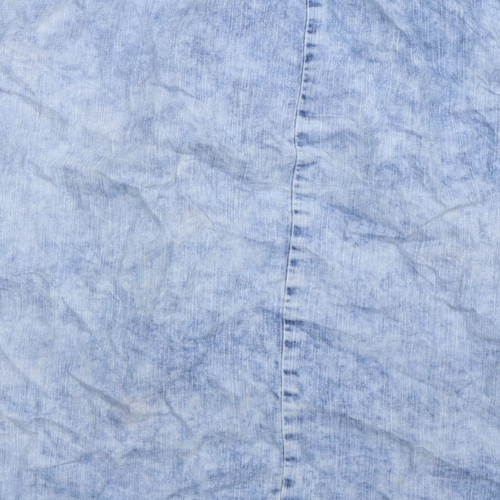 River Island Womens Blue  Denim A-Line Skirt Size 14