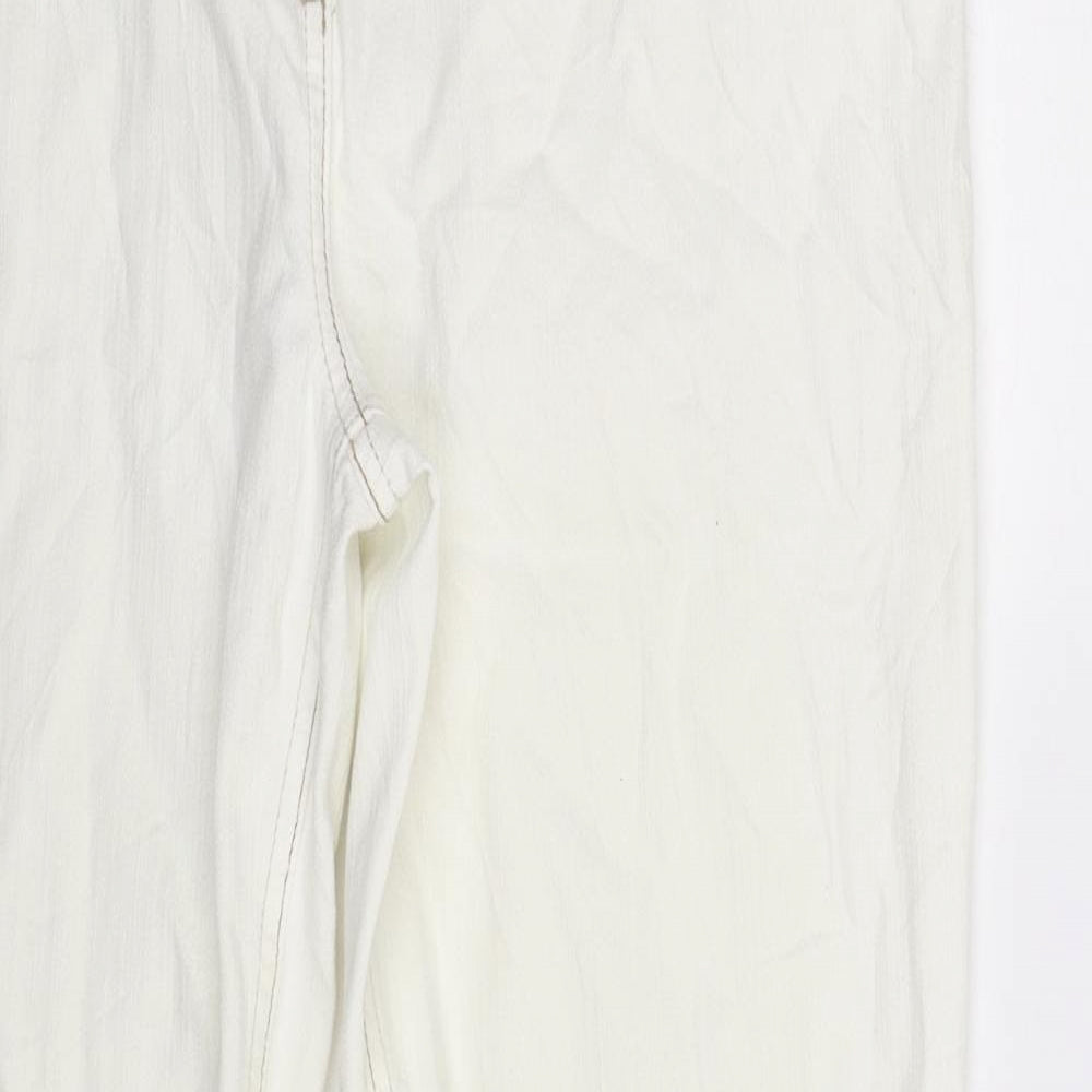NEXT Womens White  Denim Bootcut Jeans Size 14 L30 in