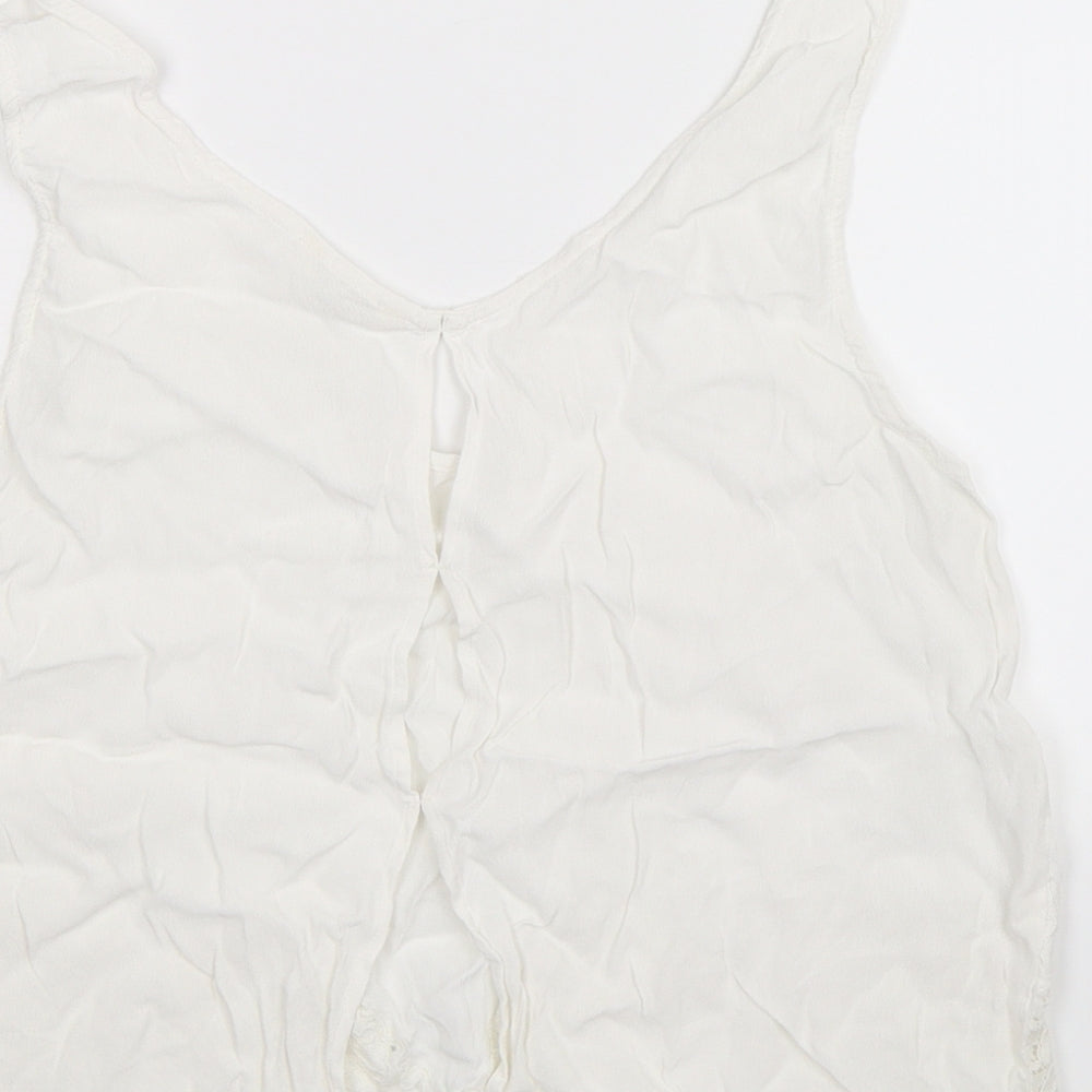 River Island Womens White   Basic Tank Size 16