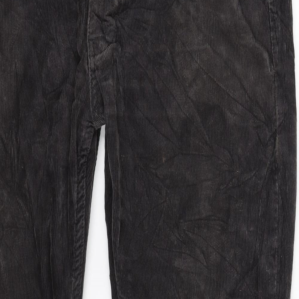 Monsoon Womens Black  Corduroy Trousers  Size 34 L30 in