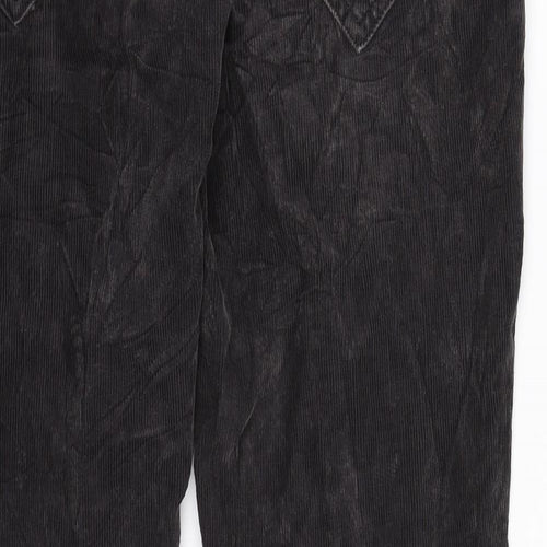Monsoon Womens Black  Corduroy Trousers  Size 34 L30 in