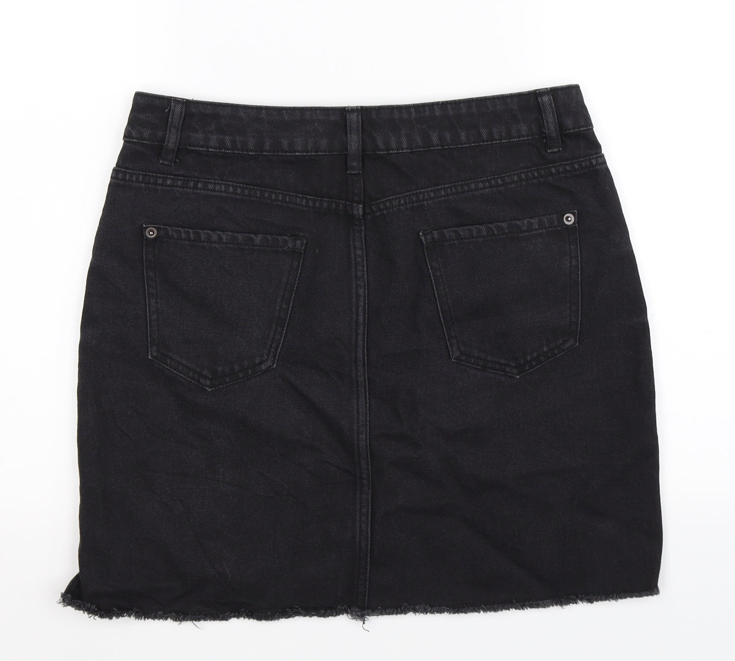 New Look Womens Black  Denim Mini Skirt Size 12