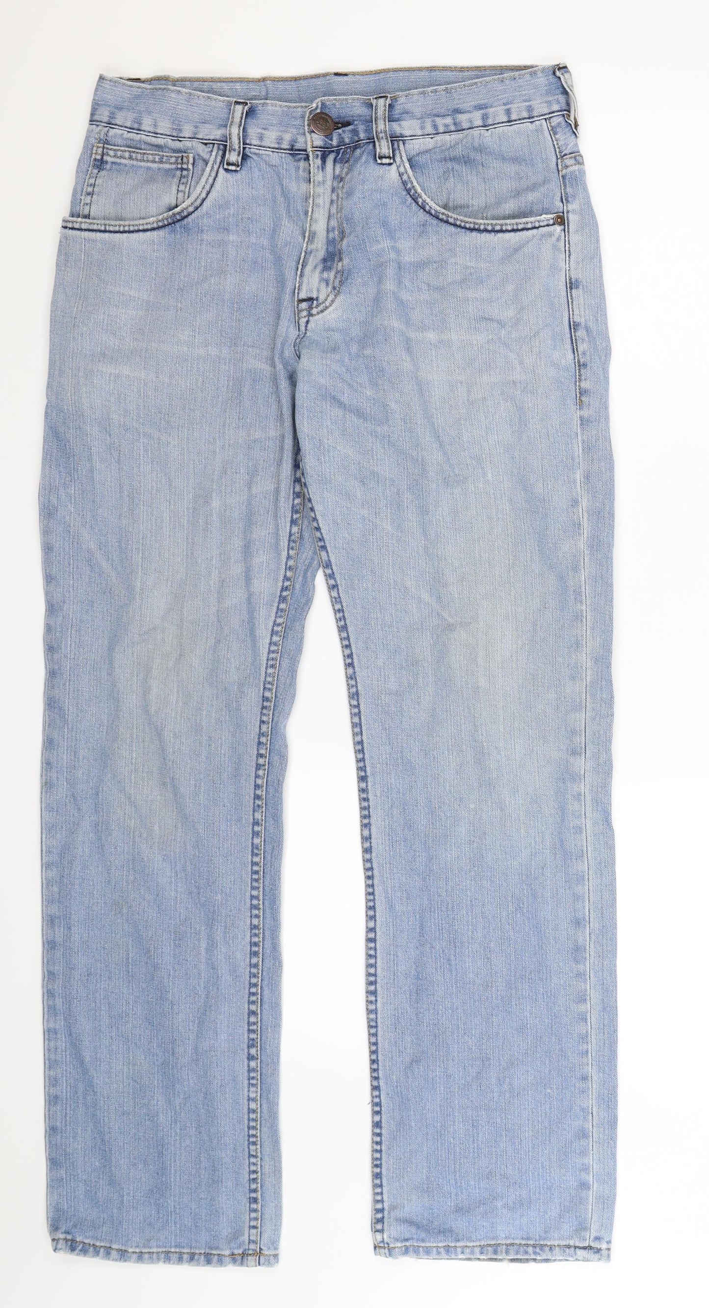 Ben Sherman Mens Blue  Denim Straight Jeans Size 32 L31 in