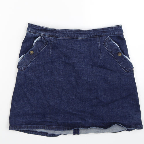 ASOS Womens Blue  Denim A-Line Skirt Size 10