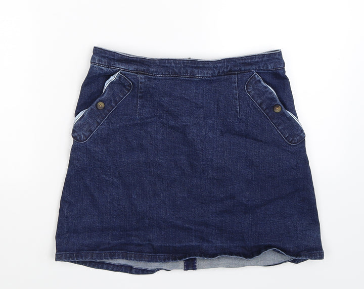 ASOS Womens Blue Denim A-Line Skirt Size 10